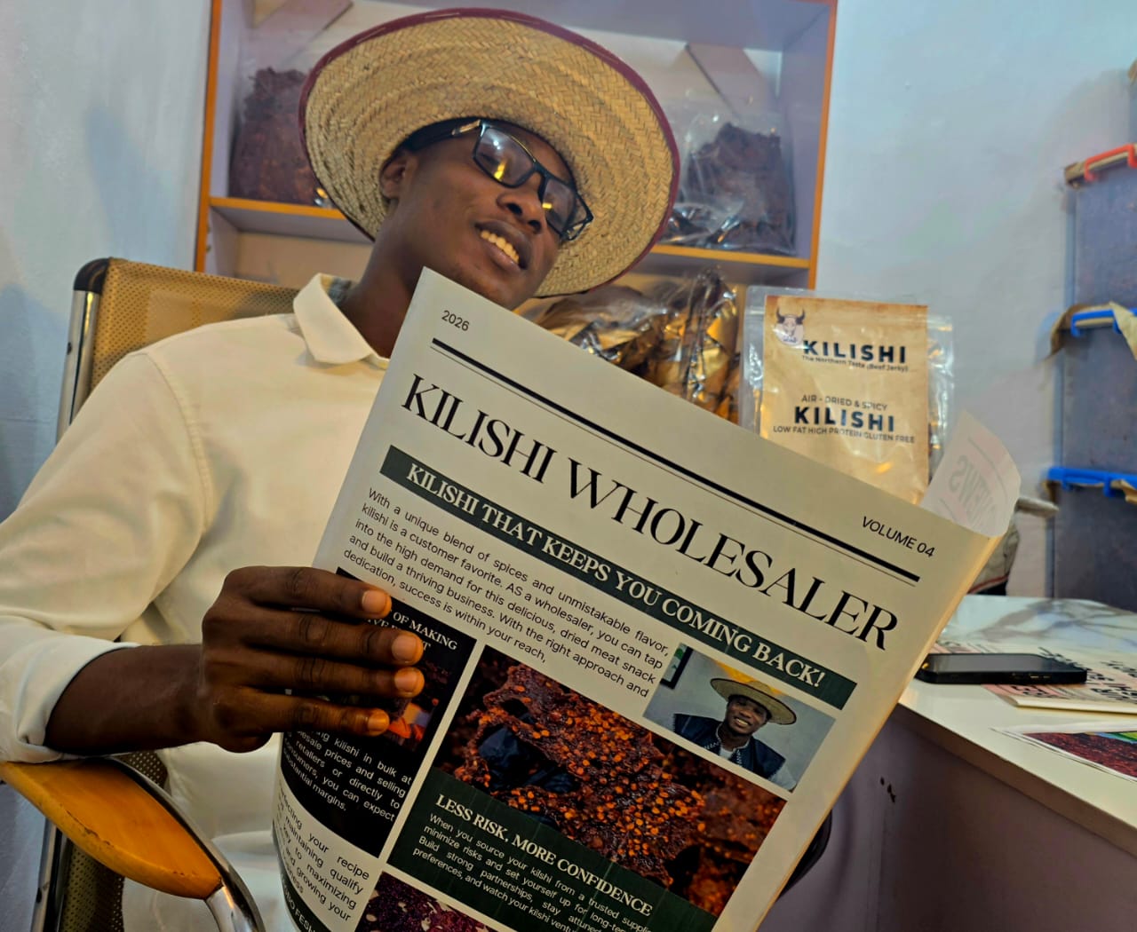 The Kilishi Wholesaler trade publication with custom private label pouches